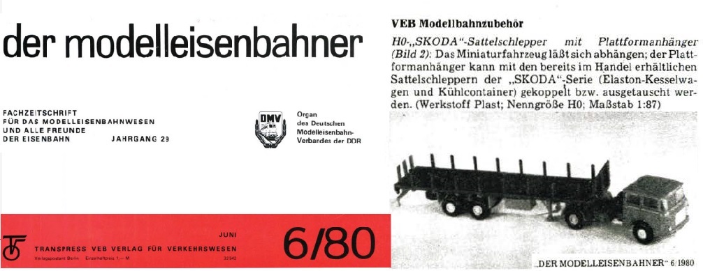 июньский номер журнала Modell eisenbahner 6/80