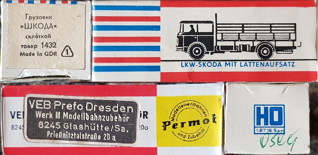  Коробка для СССР переходная Skoda LKW mit Lattenaufsatz от Permot с VEB MODELLBAHNZUBEHOR на VEB Prefo Dresden Werk 3