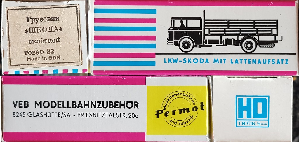 Упаковка (коробка) СССР 1974-1979 гг koda S706 LKW mit Lattenaufsatz от Permot (Грузовик ШКОДА склёткой товар 32 Made in GDR)